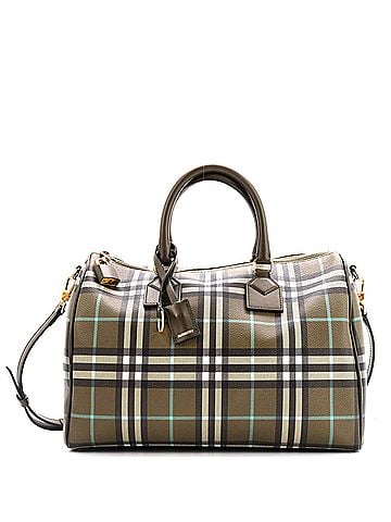 Burberry Bowling Bag Vintage Check Coated Canvas Medium (view 1)