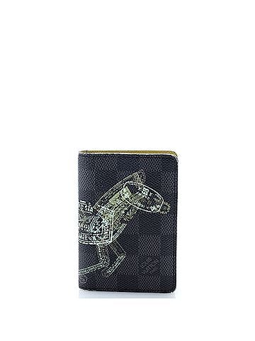 Louis Vuitton Pocket Organizer Limited Edition Stamps Damier Graphite (view 1)