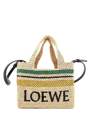 Loewe Paula's Ibiza Logo Convertible Tote Raffia Small (view 1)