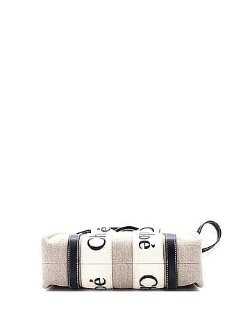 Chloé Woody Tote Canvas with Leather Small (view 2)