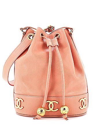 Chanel Vintage Metal CC Drawstring Bucket Bag Caviar Small (view 1)