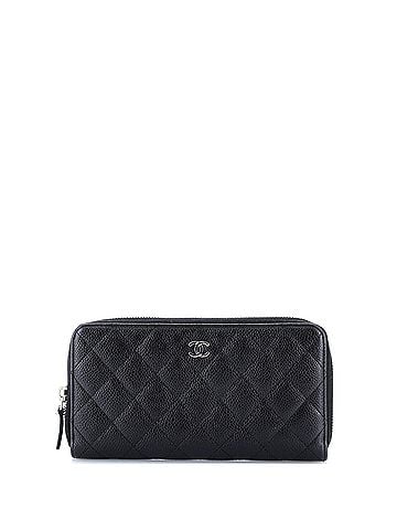 Chanel Zip Around Wallet Quilted Caviar Long (view 1)