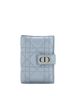 Christian Dior 100% Leather Blue Caro Dandelion Card Holder Cannage Quilt Leather One size - photo 1