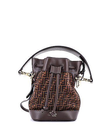 Fendi Mon Tresor Bucket Bag Zucca Suede Mini (view 1)