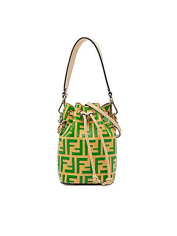 Fendi Mini Zucca Mon Tresor Embossed Leather Bucket Bag (view 1)