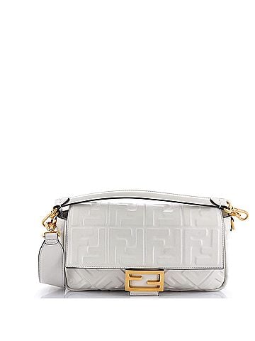 Fendi Baguette NM Bag Zucca Embossed Leather Medium (view 1)