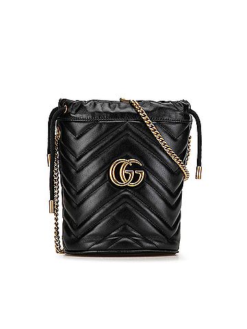 Gucci Mini GG Marmont Matelasse Bucket Bag (view 1)