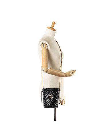 Gucci Mini GG Marmont Matelasse Bucket Bag (view 2)
