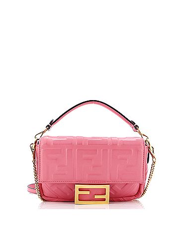Fendi Baguette NM Bag Zucca Embossed Leather Mini (view 1)