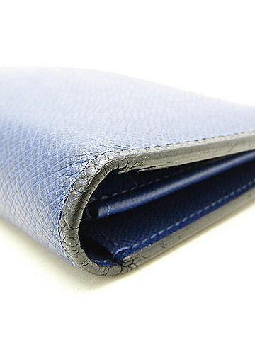 Louis Vuitton Brazza Blue Leather Wallet (view 2)
