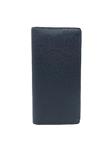 Louis Vuitton Brazza Navy Leather Wallet (view 1)