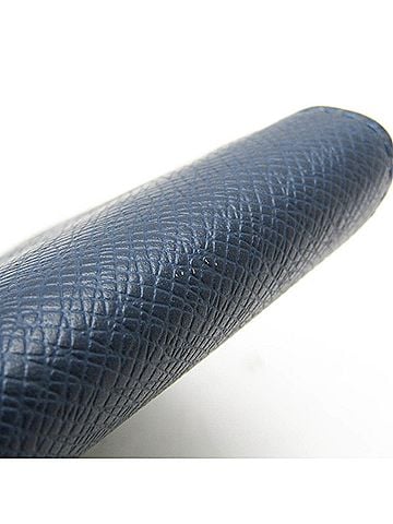 Louis Vuitton Brazza Navy Leather Wallet (view 2)