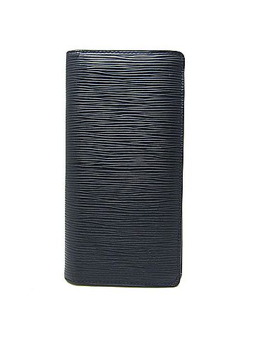 Louis Vuitton Brazza Navy Leather Wallet (view 1)