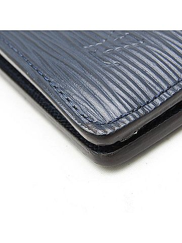 Louis Vuitton Brazza Navy Leather Wallet (view 2)
