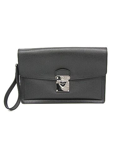 Louis Vuitton Veraiya Black Leather Clutch Bag (view 1)