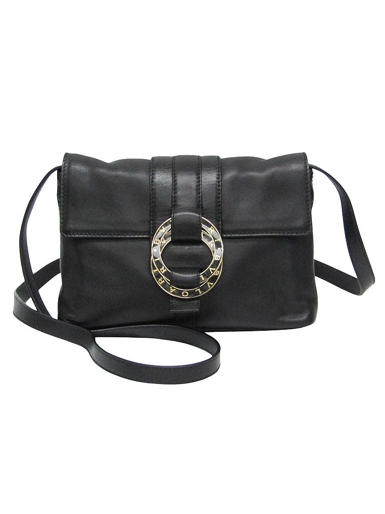 Bvlgari 100% Leather Solid Black Black Leather Shopper Bag One size - photo 1