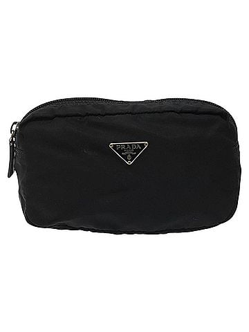Prada Cosmetic Pouch Black Synthetic Clutch Bag (view 1)