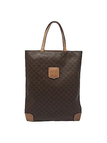 Céline Macadam Brown Canvas Handbag (view 1)