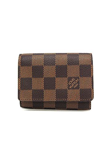 Louis Vuitton Enveloppe Carte De Visite Brown Canvas Wallet (view 1)