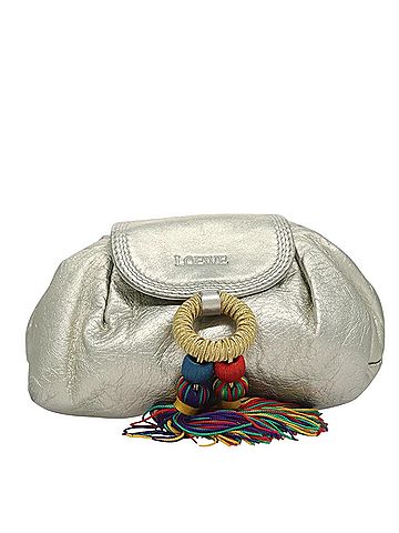 Loewe Silver Leather Shoulder Bag (view 1)