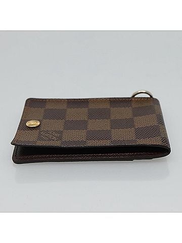 Louis Vuitton Card Case Brown Canvas Wallet (view 2)