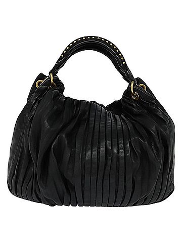 Miu Miu -- Black Leather Tote Bag (view 1)