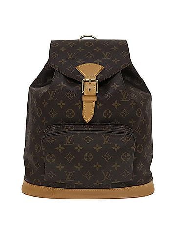 Louis Vuitton Montsouris Gm Brown Canvas Backpack Bag (view 1)