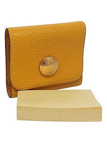 Hermès Yellow Leather Wallet (view 1)