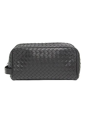 Bottega Veneta Black Leather Clutch Bag (view 1)