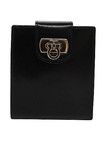 Salvatore Ferragamo Gancini Black Leather Wallet (view 1)