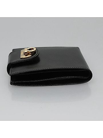Salvatore Ferragamo Gancini Black Leather Wallet (view 2)