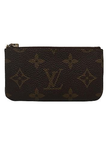 Louis Vuitton Pochette Clés Brown Canvas Wallet (view 1)