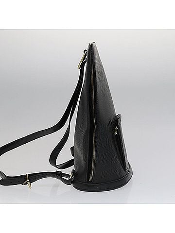 Louis Vuitton Gobelins Black Leather Backpack Bag (view 2)