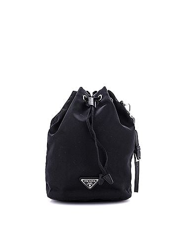 Prada Drawstring Wristlet Bucket Bag Tessuto Small (view 1)