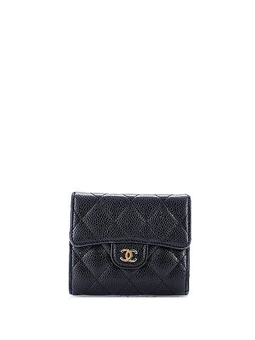 Chanel CC Compact Classic Flap Wallet Quilted Caviar (view 1)