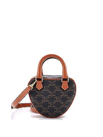 Céline Heart Bag Triomphe Coated Canvas Medium (view 1)