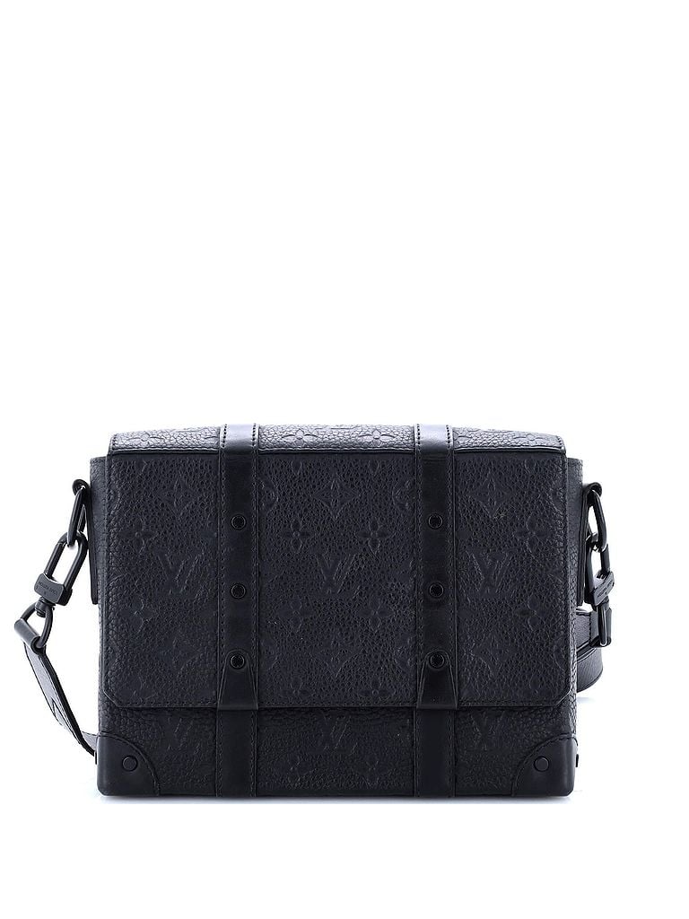Louis Vuitton 100% Leather Black Trunk Messenger Bag Monogram Taurillon Leather PM One size - photo 1