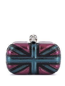 Alexander McQueen Britannia Skull Box Clutch Leather Small (view 1)