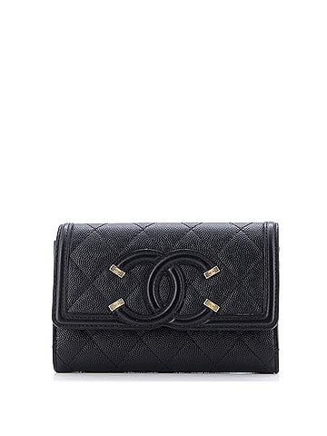Chanel Filigree Flap Wallet Quilted Caviar Medium (view 1)