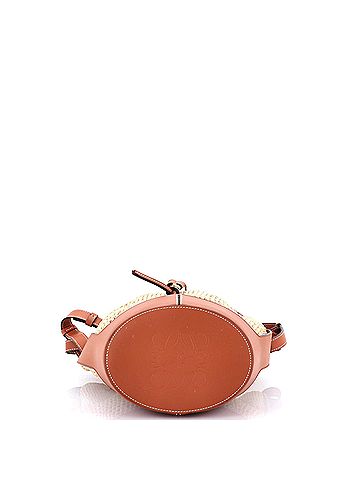 Loewe Balloon Bucket Bag Raffia and Leather Small (view 2)