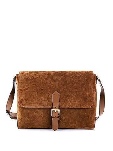 Tom Ford Buckle Flap Messenger Bag Suede Medium (view 1)