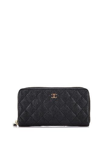 Chanel Zip Around Wallet Quilted Caviar Long (view 1)