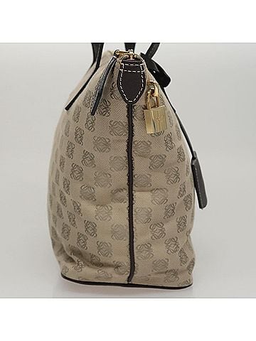 Loewe Anagram Beige Canvas Tote Bag (view 2)