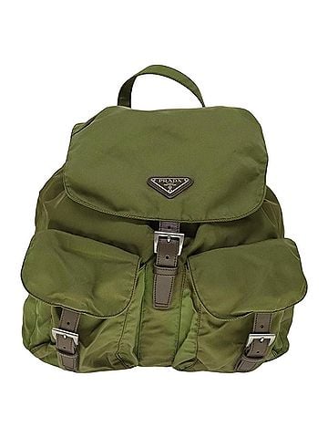 Prada Tessuto Khaki Synthetic Backpack Bag (view 1)
