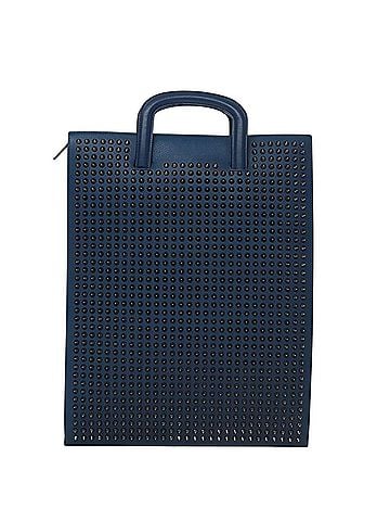 Christian Louboutin Trick Track Blue Leather Handbag (view 1)