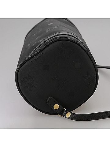 MCM Visetos Black Canvas Shoulder Bag (view 2)
