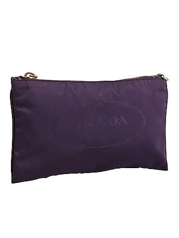 Prada Purple Synthetic Clutch Bag (view 1)