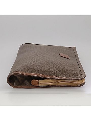 Céline Macadam Brown Canvas Briefcase Bag (view 2)