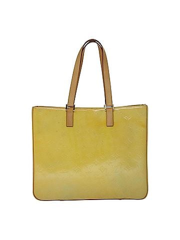 Louis Vuitton Columbus Yellow Patent Leather Tote Bag (view 1)