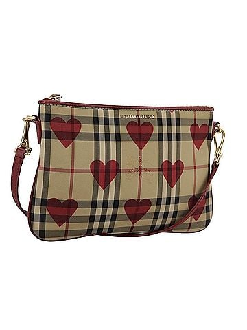Burberry Nova Check Beige Canvas Clutch Bag (view 1)